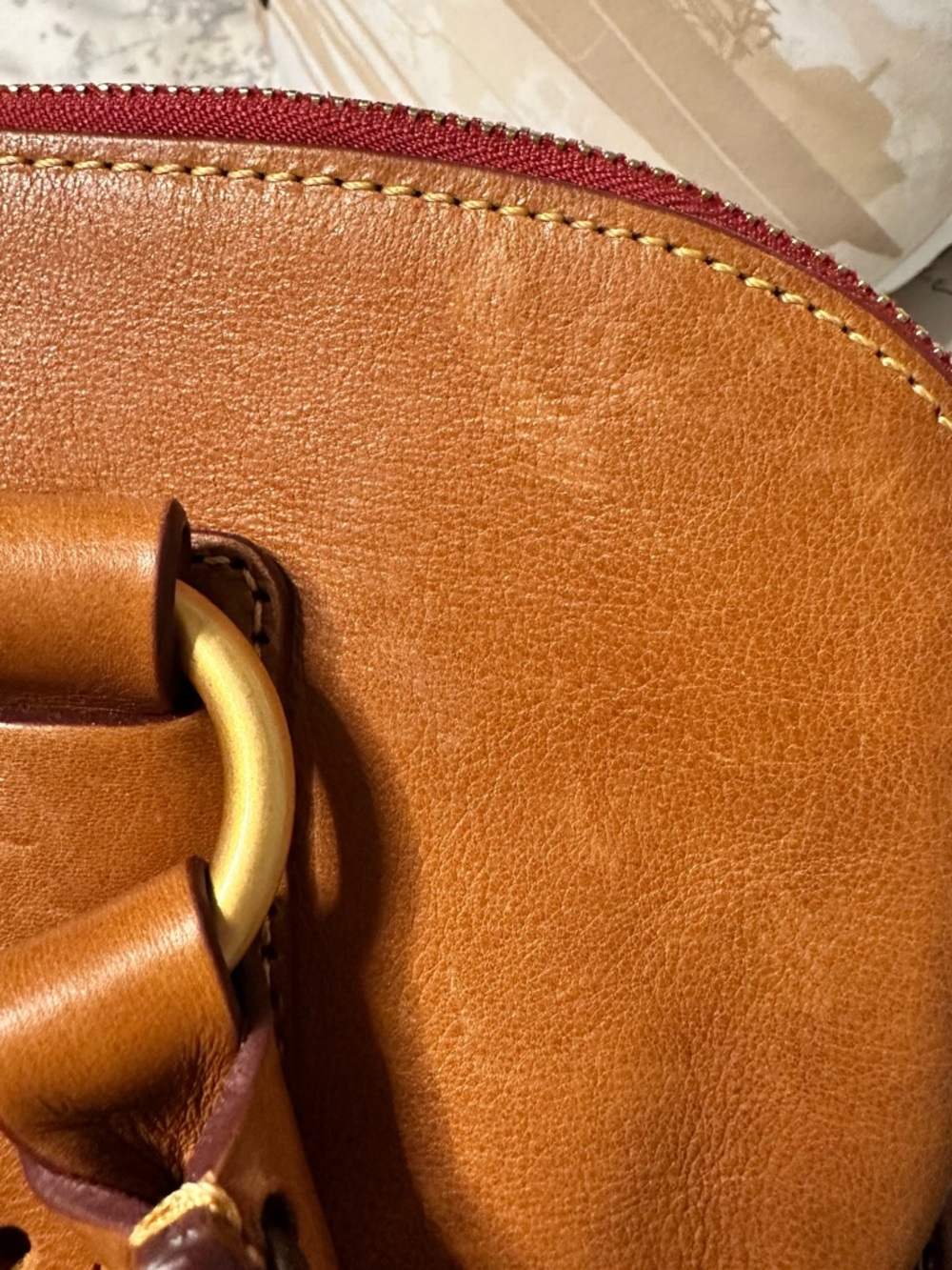 Dooney & Bourke Large Domed Leather Satchel - Picture 13 of 16